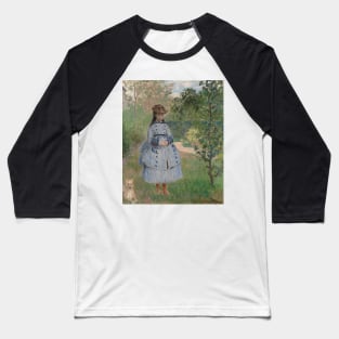 Girl with Dog by Claude Monet Baseball T-Shirt